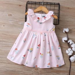 Girl Dresses Flower Cotton Girls Dress Summer A-Class Children's Princess 2024