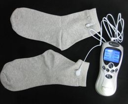 Healthy And Beauty Full Body Massager Conductive Electrode Socks Tens Machine Pain Relief Body Relax Massager reuse5951571