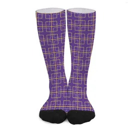 Women Socks Geo Print Argyle Square Gothic Stockings Winter Anti Bacterial Female High Quality Design Outdoor
