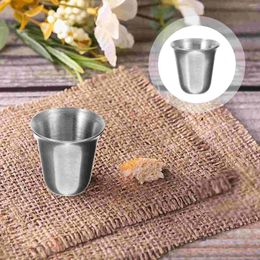 Wine Glasses 10pcs Portable Stainless Steel Cup Stackable Religious Church Communions Mugs