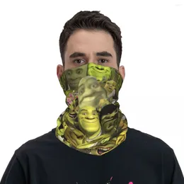 Scarves Shrek Faces Cartoon Bandana Neck Gaiter Printed Wrap Scarf Multi-use Cycling Fishing For Men Women Adult Winter