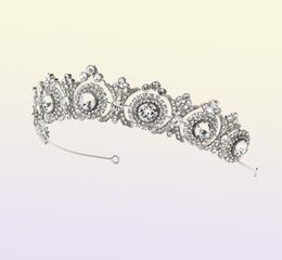 New Western Style Bridal Crown Headband Gorgeous Crystal Bride Headpiece Hair Accessories Wedding Tiaras Hair Jewellery Party Gift C1841771