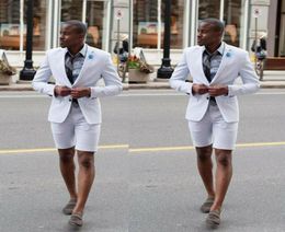 Casual White Mens Suits Notch Lapel Formal Tuxedo Groom Blazer Pants Set for Men Wedding Fit Party Dinner 2pcs7329886