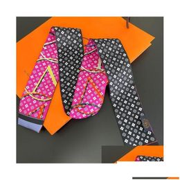 Scarves Scarves Desinger Letters Print Bags Accessories Silk Handle Gloves Wraps Muffler Wallet Purse Handbag Women Bag Paris Tote Lag Dheoi