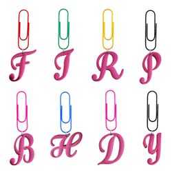 Charms Pink Large Letters Cartoon Paper Clips Nurse Gifts Colorf Memo For Pagination Organize Office Stationery Cute Bookmarks Bk Gift Othtg