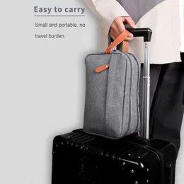 Storage Bags Men Wash Bag Fashion Universal Holding Pouch Travel Zipper Toiletry Holder Cosmetic Handbags Black