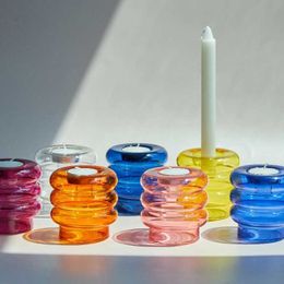 Candle Holders Candlestick for home decoration wedding party vases table Centre conical stand tea lamp candles H240516