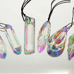 Decorative Figurines Large Crystal Sun Catcher Prisms AB Colored Hanging Suncatchers Rainbow Maker For Windows Room Chandelier Garden Home