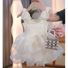 女の子のドレス夏の新しい子供用ポンパドールドレス外国人スタイルのベビードレスリトルガールガーゼプリンセスドレス