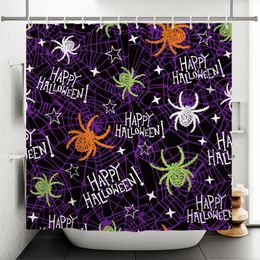 Shower Curtains Halloween Curtain Cartoon Creative Funny Horror Home Polyester Cloth Interior Decoration Happy Party Gifts Bathroom Decor