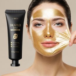 24K Gold Collagen Active Face Mask Powder Whitening Brightening Deep Moisturizing Anti-aging Wrinkle Treatment Mask 240517