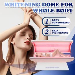 2024 Collagen Therapy Solarium Tanning LED Bed whitening and Tanning Spa Capsule Led Therapy Red Infrared Whitening Cabin Spa PDT Led Therapy Machine