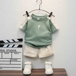 Clothing Sets New Summer Baby Boys Clothing Set Fashion Cotton Letter Printing T-shirt+Tool Shorts 2 pieces of Childrens Clothing WX56364