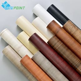 PVC Waterproof Self Adhesive Wallpaper Roll Furniture Cabinets Vinyl Decorative Film Wood Grain Stickers For Diy Home Decor 240517