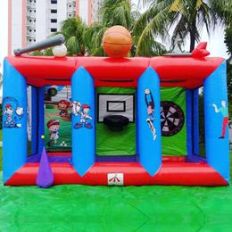 3 in 1 sewing Outdoor games inflatable basketball soccer football cricket hoops dartboard Kids Shootting target new popular carnival Sport by ship to door