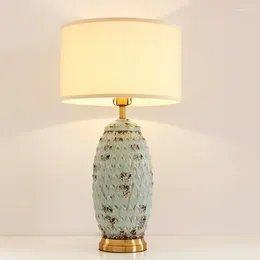 Table Lamps TEMAR Modern Ceramic Light LED Creative Fashionable Bedside Desk Lamp For Home Living Room Bedroom El Decor