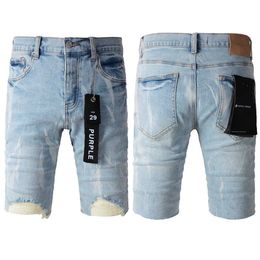 Brand Brand Denim Shorts American High Street Blue Hole 5069