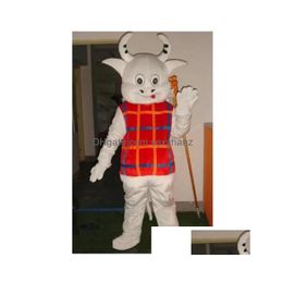 Mascot Halloween Lovely Tartan Cow Costume Top Quality Theme Character Carnival Unisex Adts Outfit Christmas Birthday Party Dress Dr Dhguj