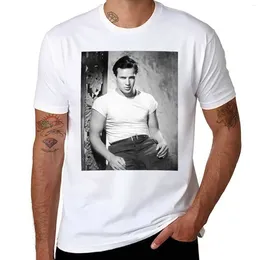 Men's Tank Tops Marlon Brando - BW Vintage D41 T-Shirt Oversized T Shirts Boys White Mens
