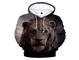 Lion King 3D Hoodie Men039s and Women039s Fashion Casual Sweatshirt Children Lion King Pullover Autumn 3D Hoody Boy and Girl6464299