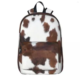 Backpack Cow Spots Animal Skin Fur Backpacks Student Book Bag Shoulder Laptop Rucksack Casual Travel Children School