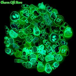 Shoe Parts Accessories Halloween Glowing In The Dark Clog Charms Horror Film For Sneakers Pin Clips Witches Luminous Decorations Dro Otpyh