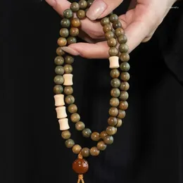 Strand Ancient Style Artistic Green Sandalwood Multi Circle Bodhi Bracelet Cultural And Antique Handheld Prayer Bead Chain