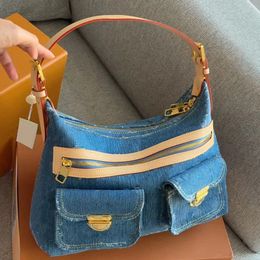 Casual Designer Womens Shoulder Bag Fashion Summer Denim Motorcycle Underarm Totes Vintage Ladies New Handbags Tote Bags