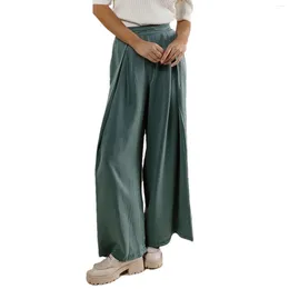 Women's Pants High Waist Solid Color Casual Trousers Workout With Pockets Fashionable And Simple Jumpsuits & Capris