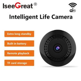 Sports Action Video Cameras Portable mini smart WiFi camera with wireless highdefinition night vision rechargeable battery support maximum 128G TF car J240514