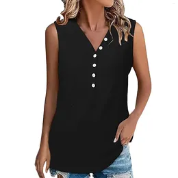 Women's Tanks Solid Color V Neck Jacquard Eyelet Vest Summer Fashion Casual Top Must Haves Women