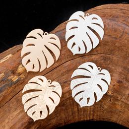 Charms 10pcs 25 31mm Monstera Leaf Tropical Pendants For DIY Accessories B5339