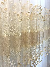 1 piece of high-precision embossed high gloss curtain with embossed leaves used for living rooms bedrooms and finished curtains 240426