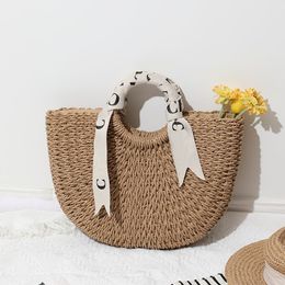 Sacoche woody designer bag handbag high quality weave 10a summer beach bucket bag large capacity exquisite letter clutch bags designer avant grade style xb168 C4