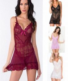 Sexy Lingerie Sleepwear Lace Teddy Women039s Gstring Underwear Babydoll Nightwear ymL12360227