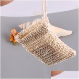 Bath Brushes Sponges Scrubbers Natural Exfoliating Mesh Soap Saver Sisal Bag Pouch Holder For Shower Foaming And Drying Lx2419 Drop De Dhmdp