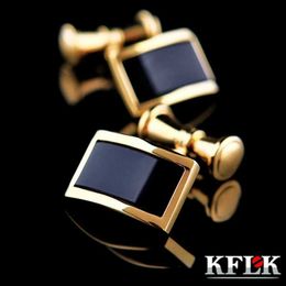 Cuff Links KFLK Mens Shirt Cufflinks Brand Gold Chain Fashion Cufflinks Button High Quality Luxury Wedding Groom Guests