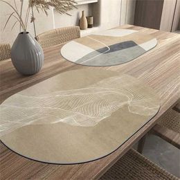 Mats Pads Simulated leather roller coaster mat PVC disc mat edge pressure table mat kitchen table decoration J240514