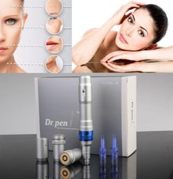 Rechargeable Wireless Microneedle Dermapen Derma Pen Derma Roller Dr Pen Ultima A6 with 2pcs 12pin needle cartridges Skin Care8023025