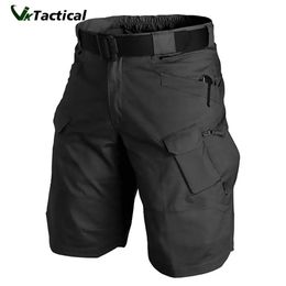 Men Urban Military Tactical Shorts Outdoor Waterproof Wear Resistant Cargo Shorts Quick Dry Multi pocket Plus Size Hiking Pants 240517