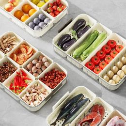 Storage Bottles With Lid Kitchen Food Box Leak Proof PET Picnic Large Capacity Chronograph Date Function Fruit Tray