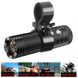 Sports Action Video Cameras New 4K hunting rifle camera outdoor anti shake hunting camera portable sports DV WiFi motorcycle helmet camera with gun mounting clip J24