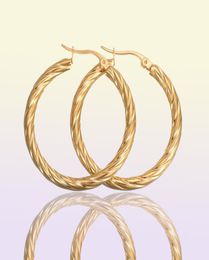 Whole Stainless Steel Circle Creole Hoop Earrings Goldcolor Bamboo Basketball Wives Hoop Earrings For Famale Gift7754538