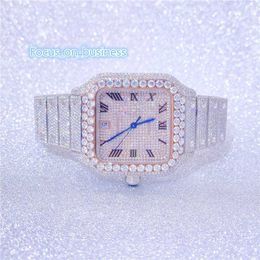 Light Jewellery Beautiful bussdown Luxury Vvs Hand Setting Men Brand Moissanite Diamond Watches
