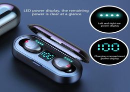 F9 TWS Wireless Earphone Bluetooth V50 Wireless Bluetooth Headphone LED Display With 2000mAH Power Bank Headset With Mic5603157