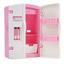 1/12 Dollhouse Miniature Plastic Fridge Model Kitchen Furniture Accessories For Doll House Living Room Decor Kids Toys