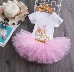 Baby Girl 1 year birthday Tutu Dress Toddler Girls 1st Birthday Party Christening Outfits Princess Costumes for 12 months Girls Q17222861