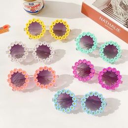 New Kids Children Round Flower Sunglasses Girls Boys Baby Sport Shades Glasses UV400 Outdoor Sun Protection Eyewear L2405