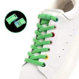 Shoe Parts Magnetic Shoelaces Without Ties Elastic Laces Flat For Sneakers Lazy Shoes Lace Fast Colourful Metal Lock Accessories