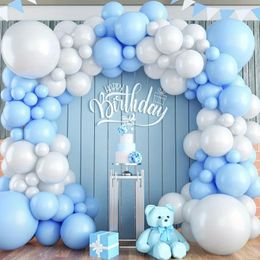 Party Decoration 104pcs Blue And White Balloon Arch Kit Used For Home In Wedding Birthday Holiday Anniversary Rooms